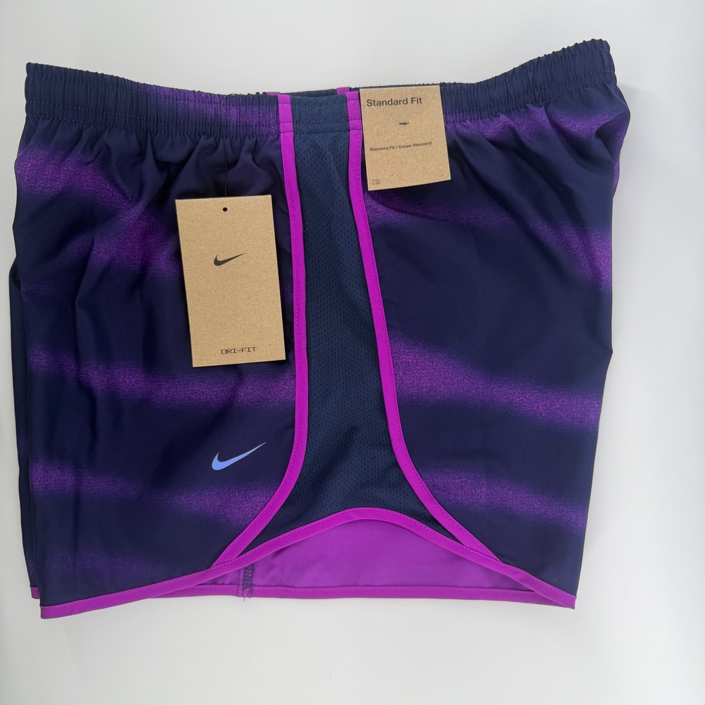 Nike Kids Dri-FIT Tempo Running Shorts Purple Navy Blue XL IM8119-551 NEW